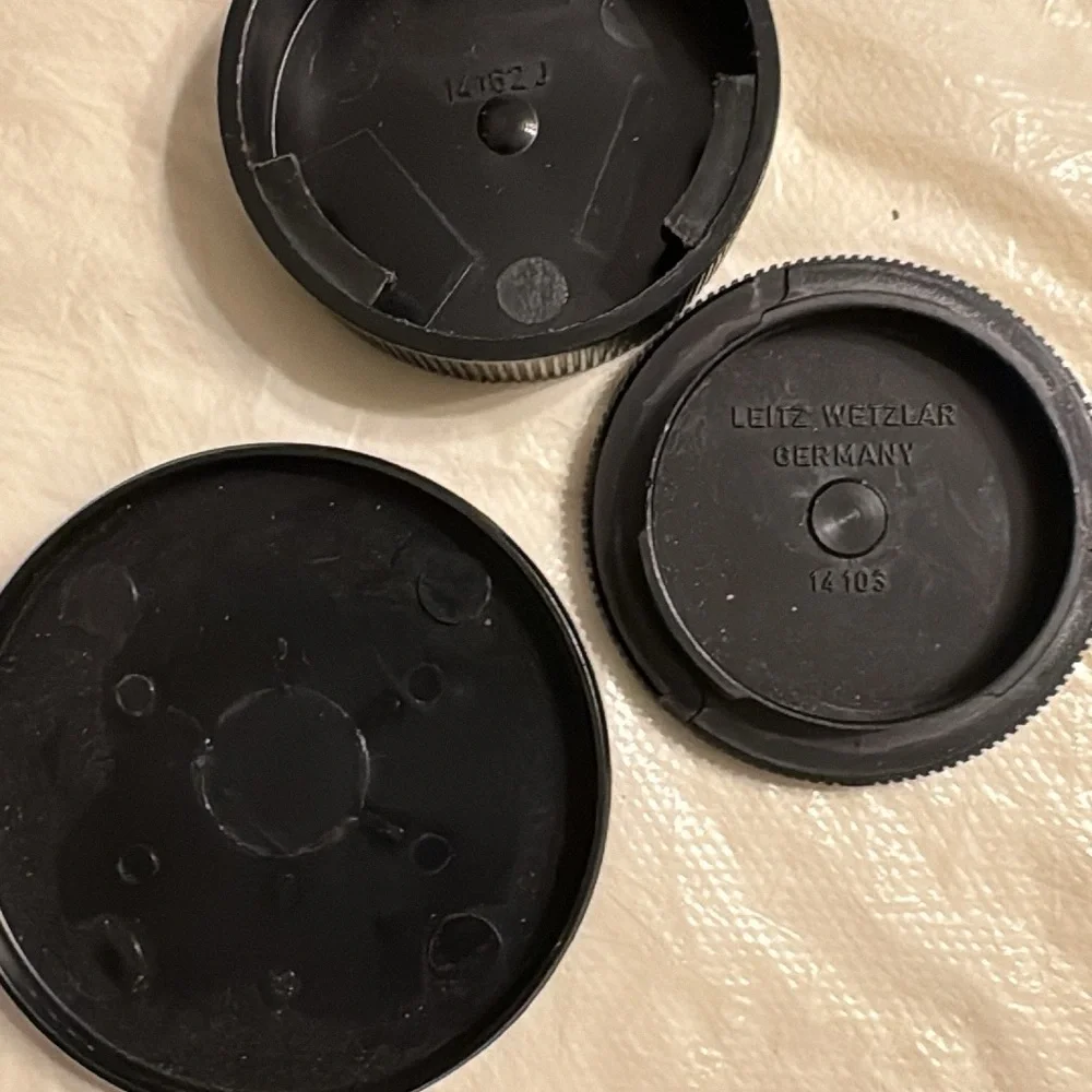 Leitz Wetzlar Black Camera Lens Caps